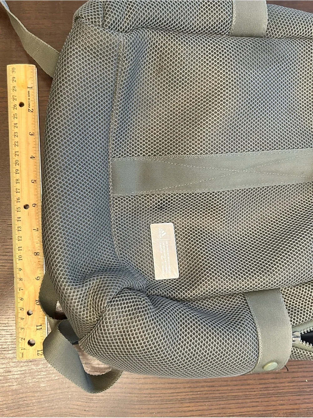 adidas Black Interior Backpack Organizer with Olive Trim